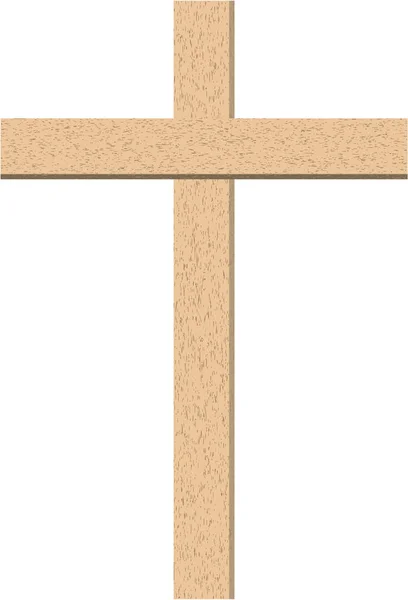 Деревянный крест на белом фоне — стоковое фото