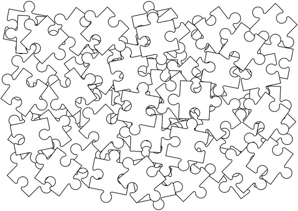 Beyaz Jigsaw çizgi çizme — Stok fotoğraf