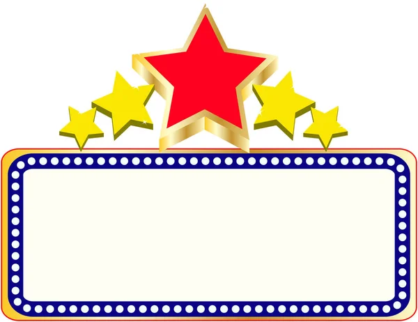 Cinema blank sign with stars