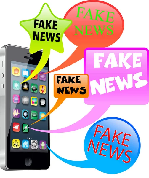 Фальшиві новини смартфон — стокове фото