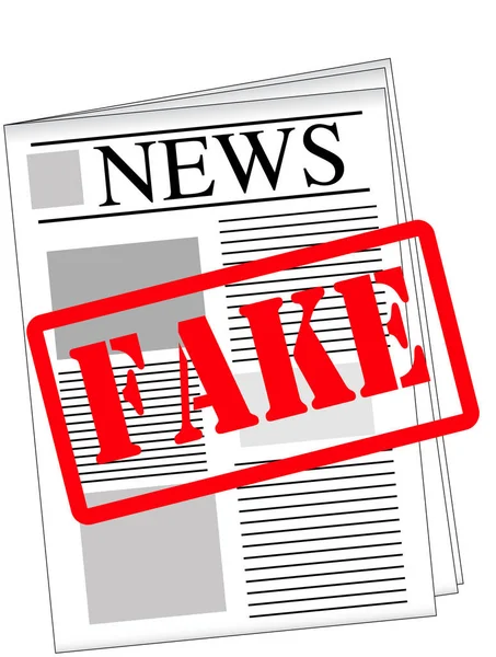 Illustrazione dei giornali di fake news — Foto Stock