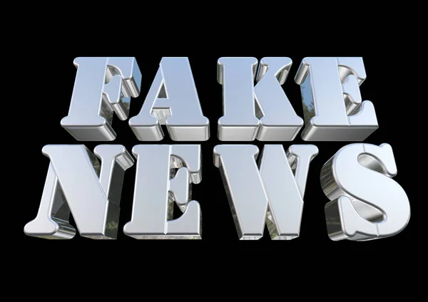 Fake News Illustration auf schwarz — Stockfoto