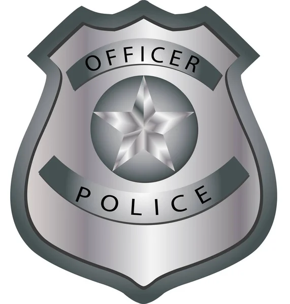 Rendőr jelvény illusztráció — Stock Fotó