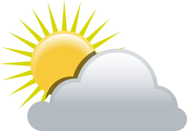 Illustratie van zon en cloud — Stockfoto