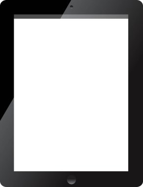 IPAD tablet şekil üzerinde beyaz