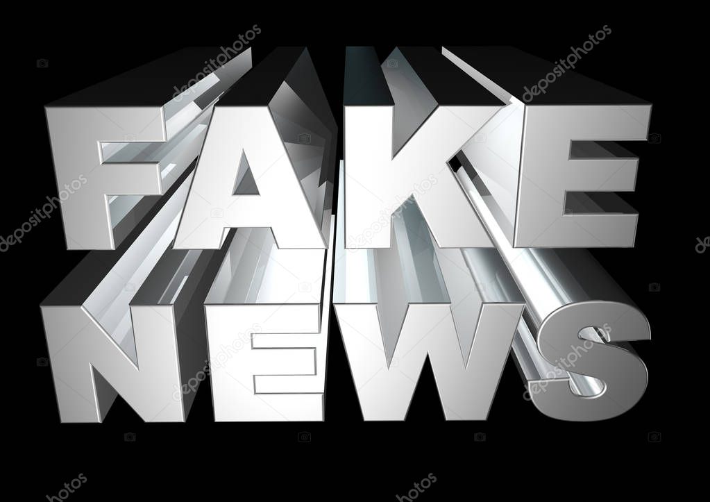 fake news 3D illustration
