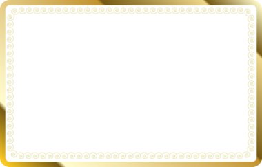 Altın metal çerçeve şekil