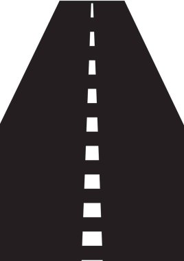 Yol yolu ile beyaz çizgiler