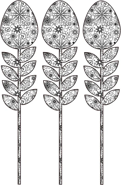 Påskägg zentangle illustration — Stockfoto