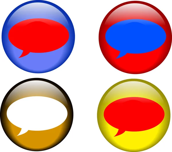 Botones de conversación en la ilustración en blanco — Foto de Stock