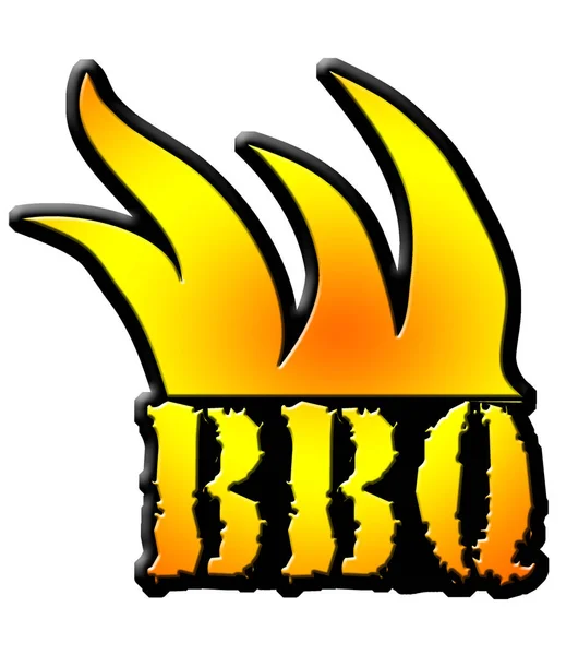 BBQ Icon on white — Stock Photo, Image