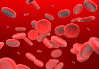 Mikroskobik kan hücre illüstrasyon