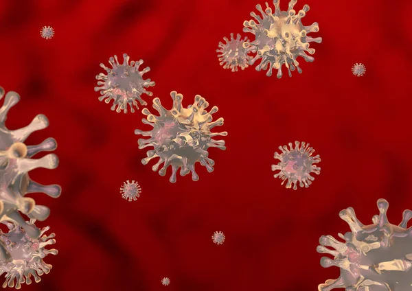 Microscopische virus organisme illustratie — Stockfoto