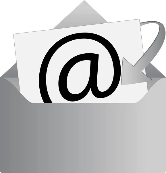 Ícone do logotipo do email no branco — Fotografia de Stock