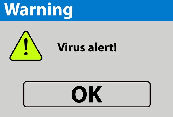 ウイルス警告の警告サイン — ストック写真