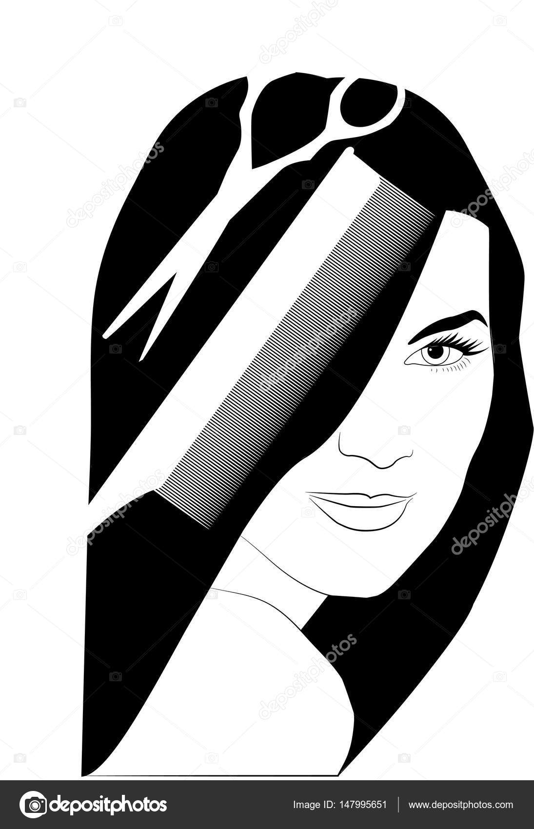 Hairdressers Logo With Comb And Scissors Stock Photo C Jamesstar