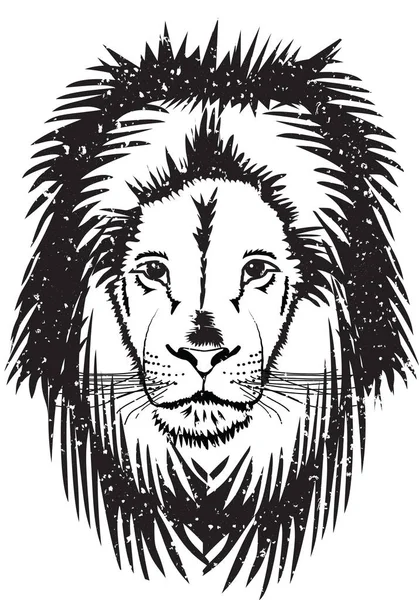 Logotipo da cabeça de leão no branco — Fotografia de Stock