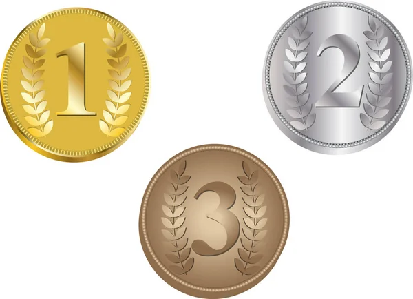 Gold Silver Bronze medals — Stock Photo, Image