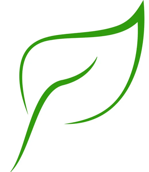Иконка зелёного листа — стоковое фото