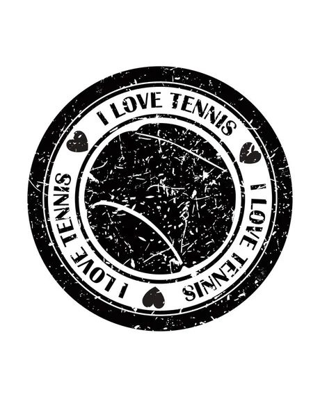 I love tennis icon — Stock Photo, Image