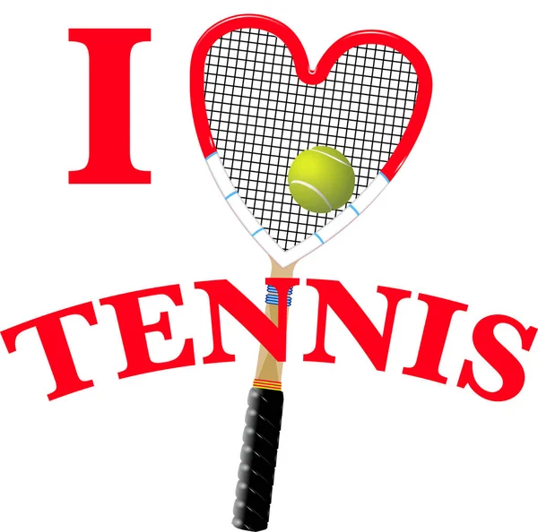 Ich liebe Tennis-Ikone — Stockfoto