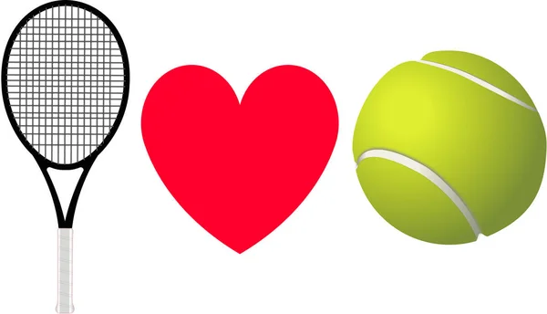 I Love Tennis icon — Stock Photo, Image