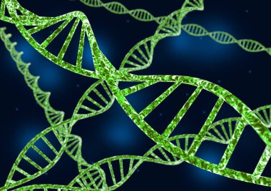 3D Dna illüstrasyon kavramı