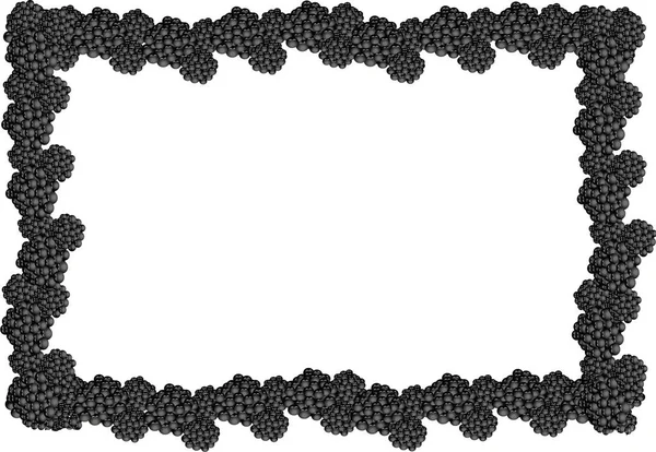 黑莓白色衬底上制作框架 — 图库照片