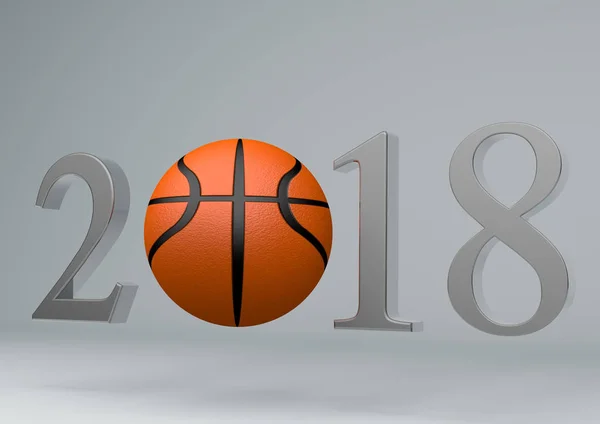 2018 Anno di pallacanestro illustrazione — Foto Stock