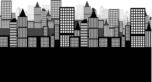 City illustration on white — Stock Photo, Image
