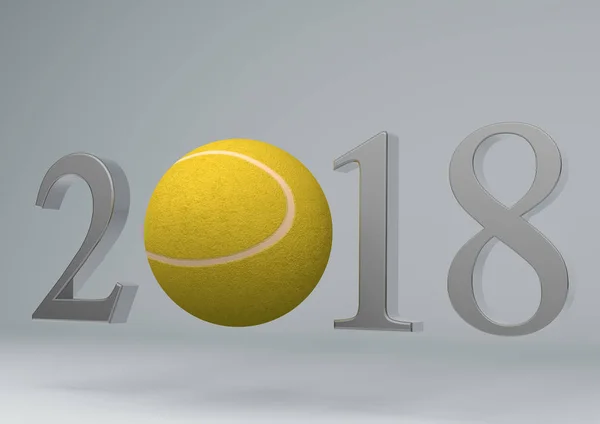 Illustration Tennisball 2018 — Stockfoto