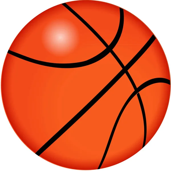Basketball illustration på hvid - Stock-foto