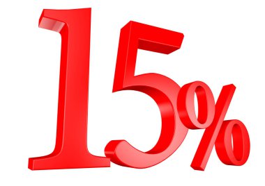 Beyaz üzerine 15 persent 3B numara