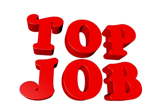 Top Job Letras 3D en rojo — Foto de Stock