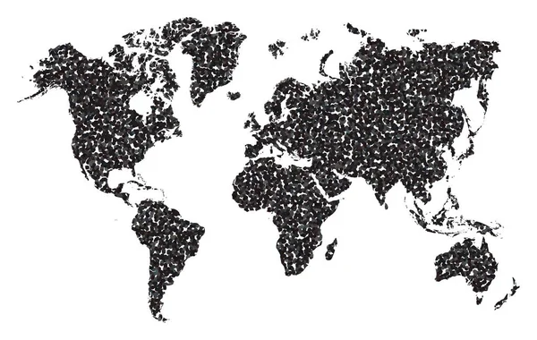 Карта мира по белому — стоковое фото
