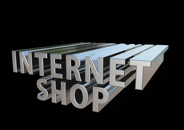 Internet winkelen op zwart — Stockfoto