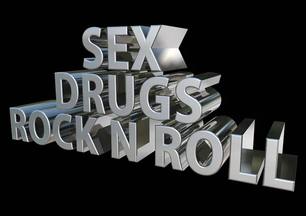 Sex drugs and rock and roll — Stock Photo, Image