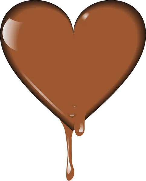 Corazón de chocolate en blanco — Foto de Stock