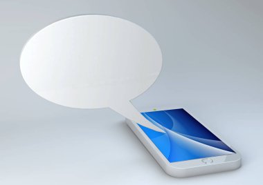 konuşma balonu ile akıllı telefon