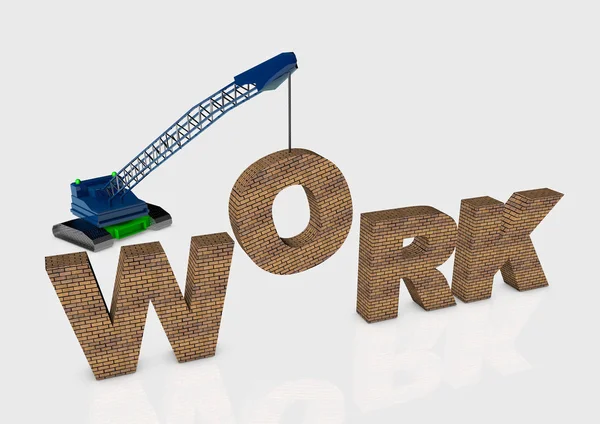 Arbete word 3d render — Stockfoto