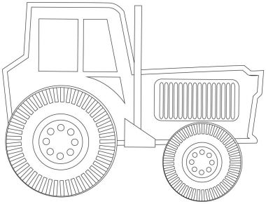 Traktör çizim şekil