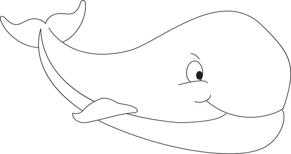 Wieloryb ilustracja linia rysunku — Zdjęcie stockowe