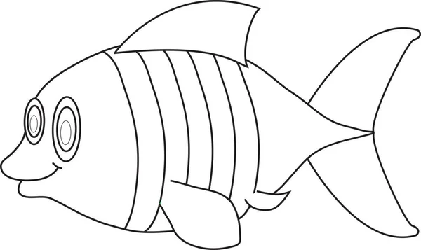Ilustración de dibujo Fish Line — Foto de Stock