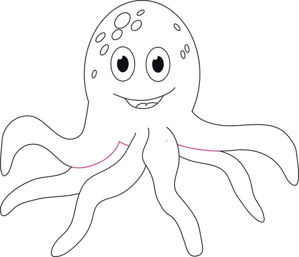 Octopus line drawing illustration — Stock Photo, Image