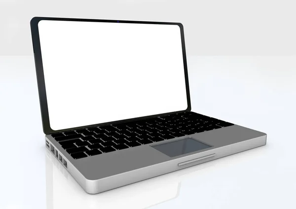 Ilustracja laptopa z pusty ekran — Zdjęcie stockowe
