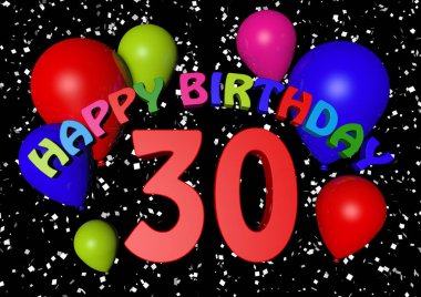 30 doğum günü balonları