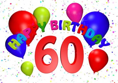 Balonlar ile 60 doğum günü