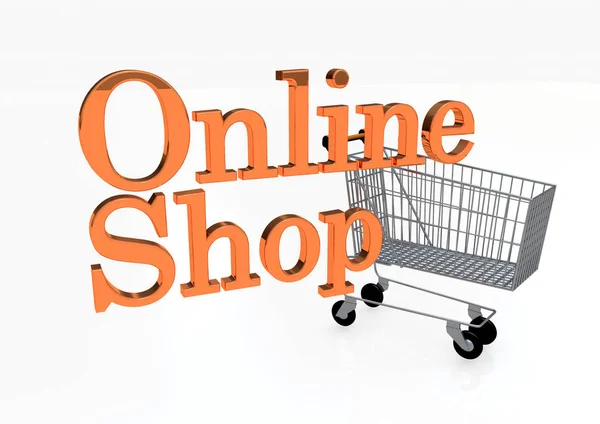 online shop with trolley