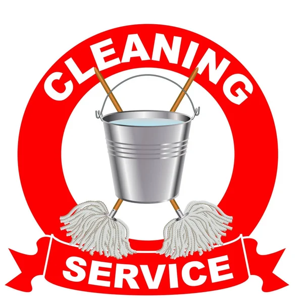 クリーニング サービスのロゴの図 — ストック写真