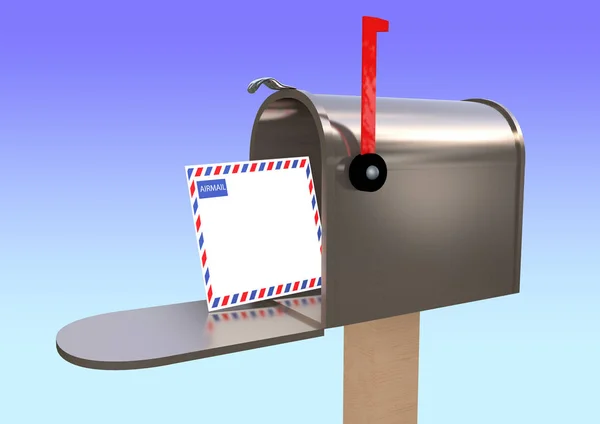 ΗΠΑ mail box 3d καθιστούν — Φωτογραφία Αρχείου